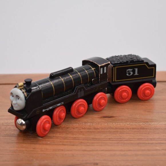 Hiro 51 and Tender Thomas & Friends Wooden Railway Train Engine Magnetic 2003 - Picture 1 of 10